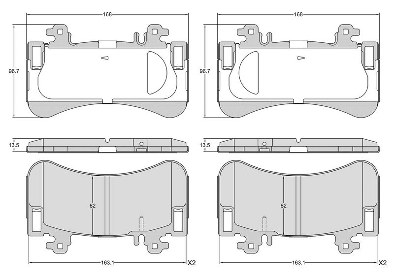 P50183 BREMBO Kit pastiglie freno, Freno a disco 