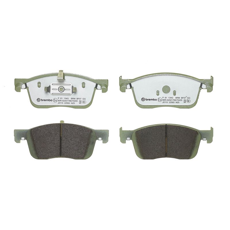 P61134G BREMBO Kit pastiglie freno, Freno a disco 