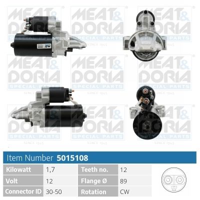 5015108 MEAT & DORIA Motorino d'avviamento 