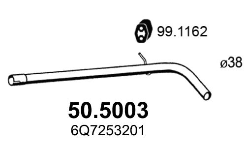 50.5003 ASSO Tubo gas scarico 