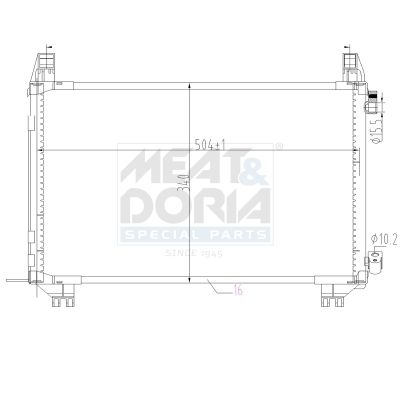 991188 MEAT & DORIA Condensatore, climatizzatore 