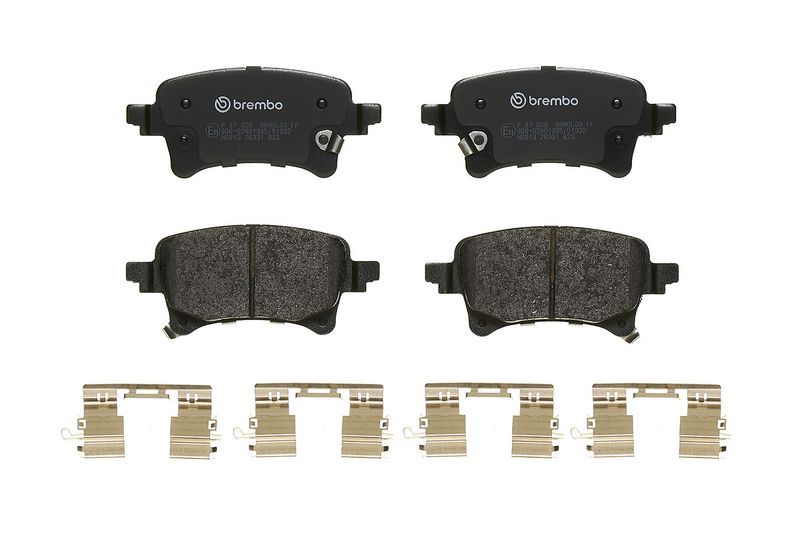 P37029 BREMBO Kit pastiglie freno, Freno a disco 