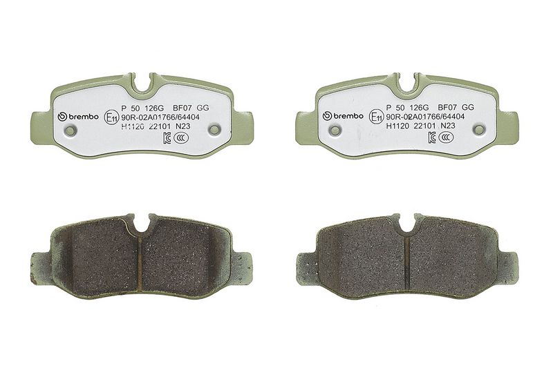 P50126G BREMBO Kit pastiglie freno, Freno a disco 