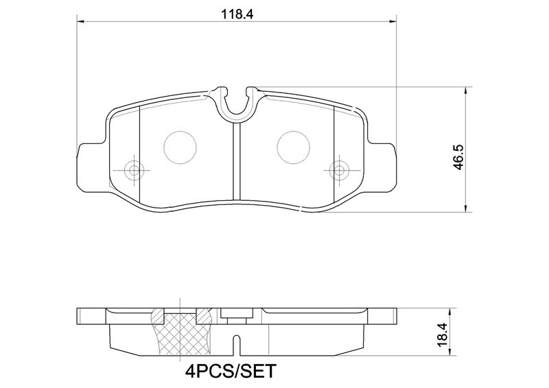 P50126G BREMBO Kit pastiglie freno, Freno a disco 