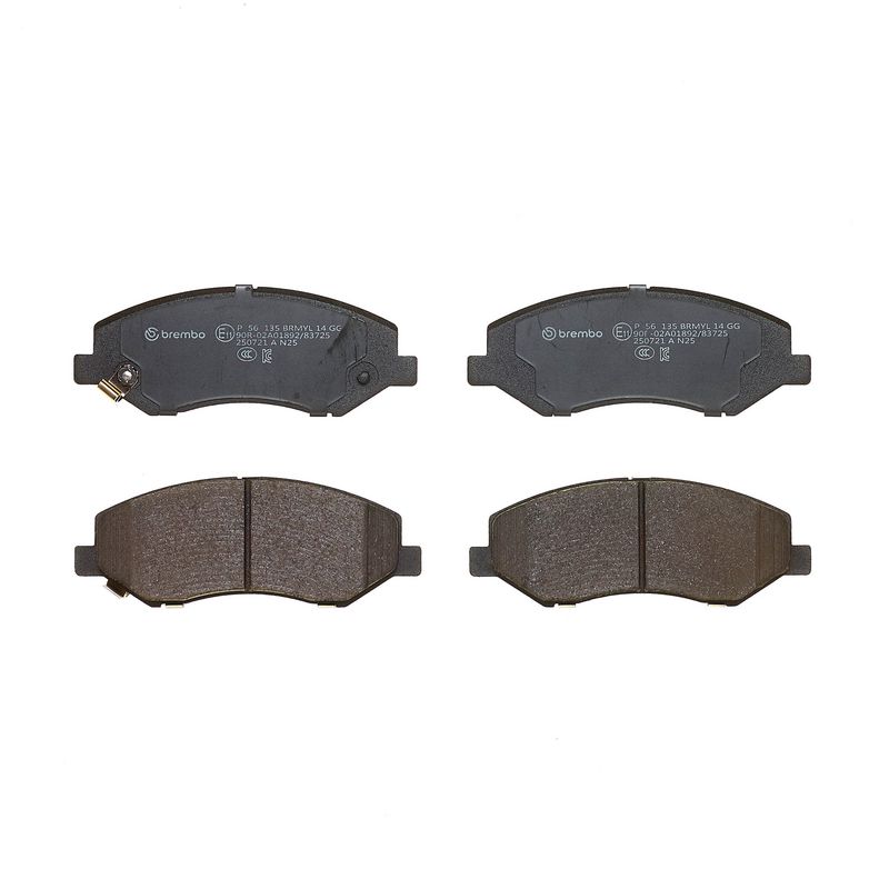 P56135 BREMBO Kit pastiglie freno, Freno a disco 