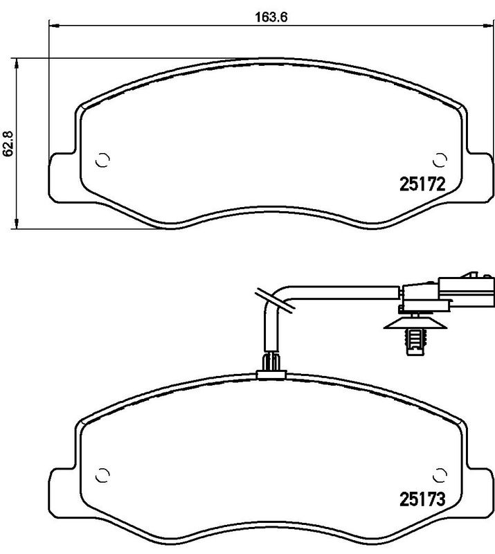 P68061G BREMBO Kit pastiglie freno, Freno a disco 