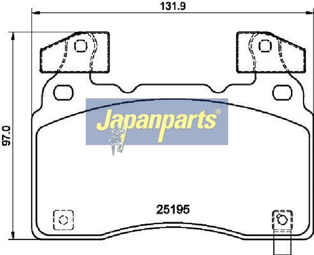 PA-0419AF JAPANPARTS Kit pastiglie freno, Freno a disco 