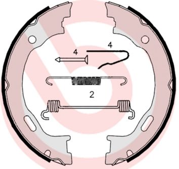S50515 BREMBO Kit ganasce, Freno stazionamento 
