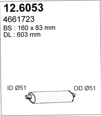 12.6053 ASSO Silenziatore centrale 