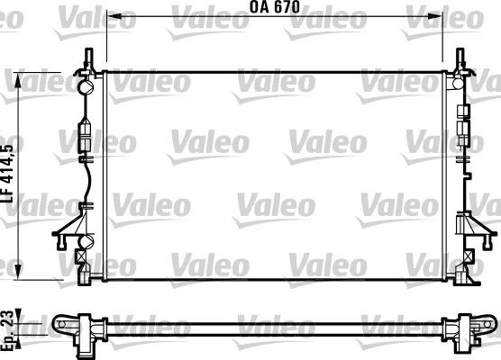 732827 VALEO Radiatore, Raffreddamento motore 