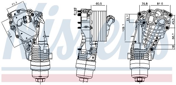91399 NISSENS Radiatore olio, Olio motore 