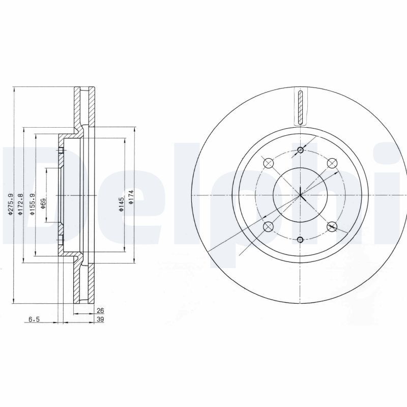 BG4068 DELPHI Disco freno 
