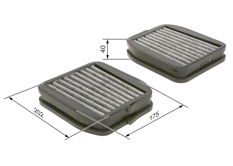 1987432512 BOSCH Filtro, Aria abitacolo 