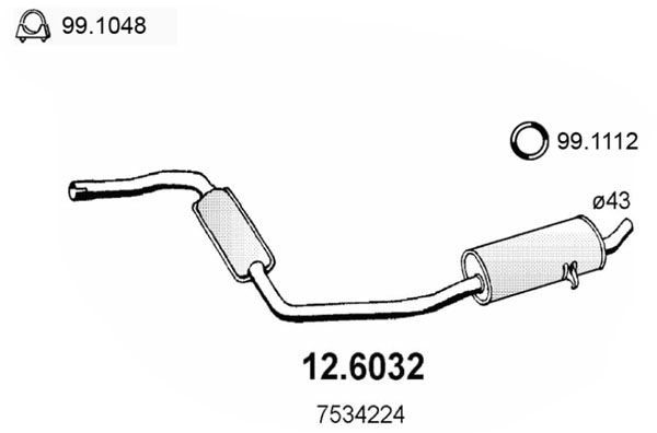 12.6032 ASSO Silenziatore centrale 