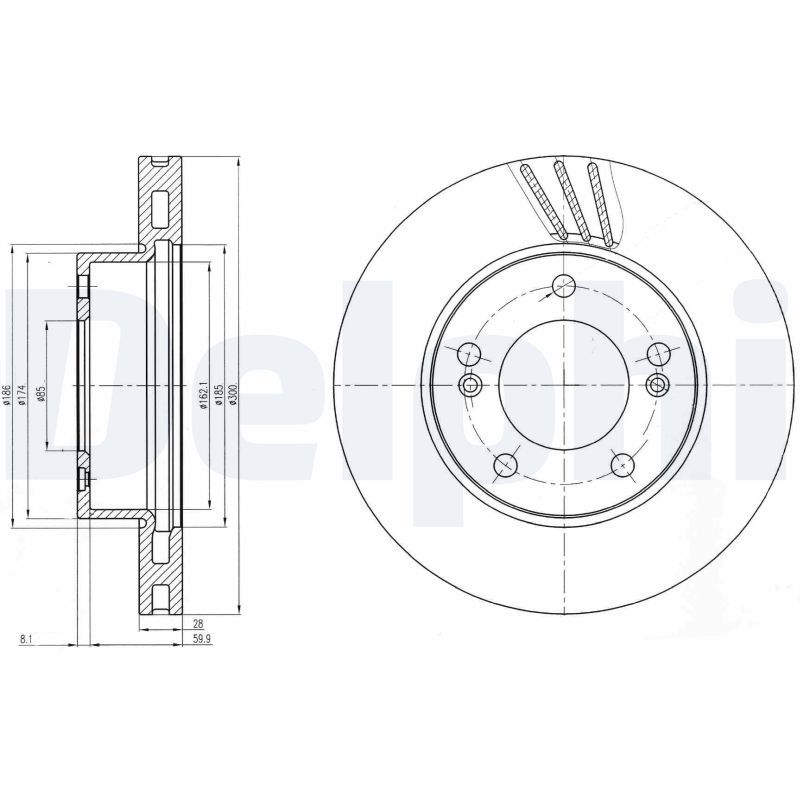BG4207 DELPHI Disco freno 