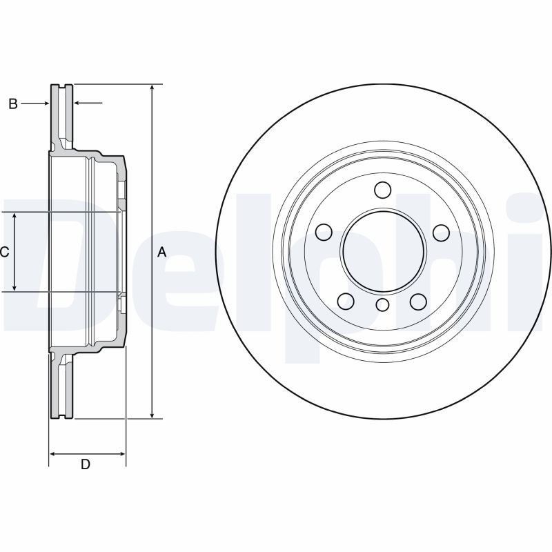 BG4937C DELPHI Disco freno 