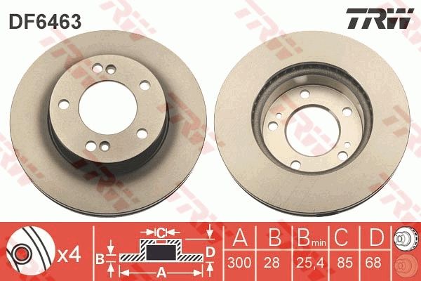 DF6463 TRW Disco freno 