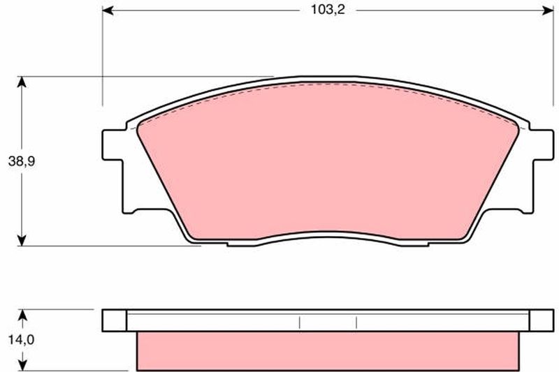 GDB991 TRW Kit pastiglie freno, Freno a disco 