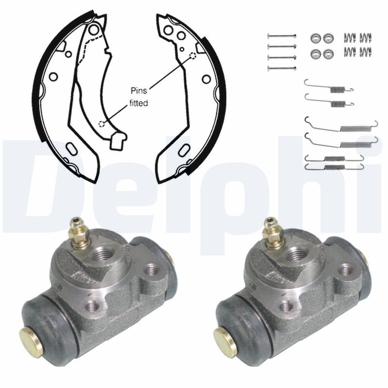 KP833 DELPHI Kit ganasce freno 