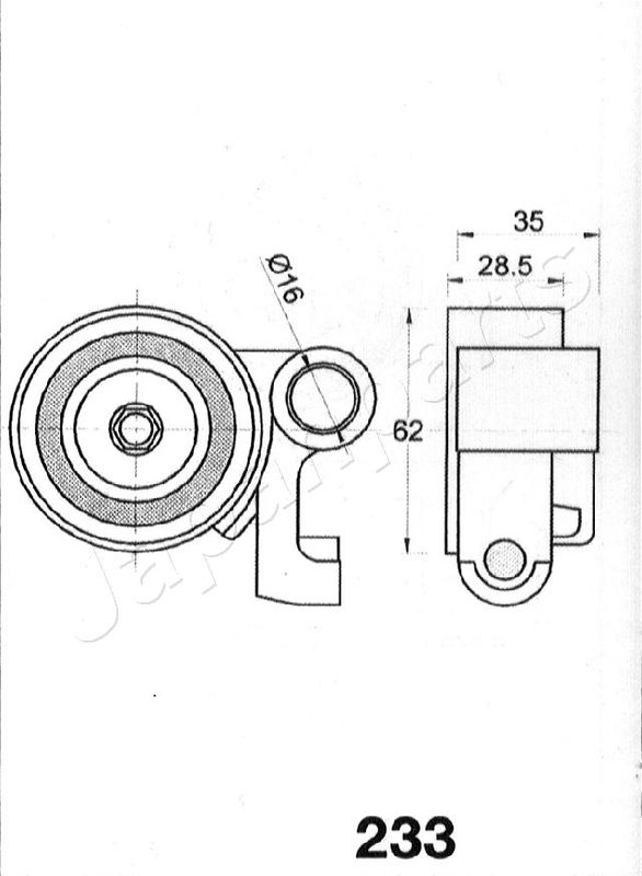 BE-233 JAPANPARTS Tendicinghia, Cinghia dentata 
