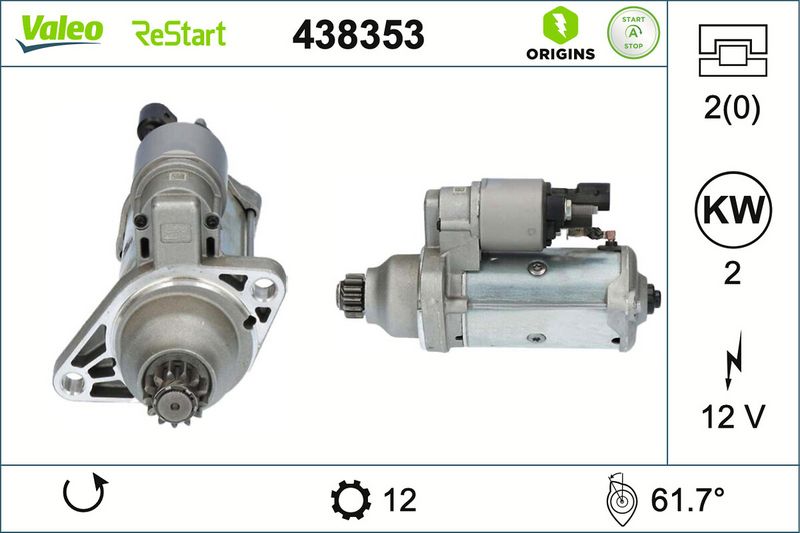 438353 VALEO Motorino d'avviamento 