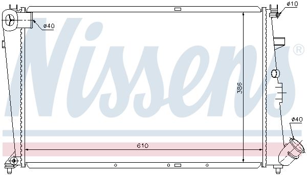 61303 NISSENS Radiatore, Raffreddamento motore 