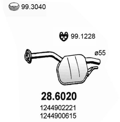 28.6020 ASSO Silenziatore centrale 