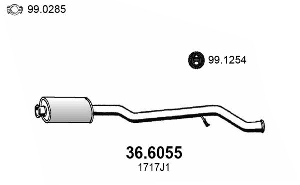36.6055 ASSO Silenziatore centrale 