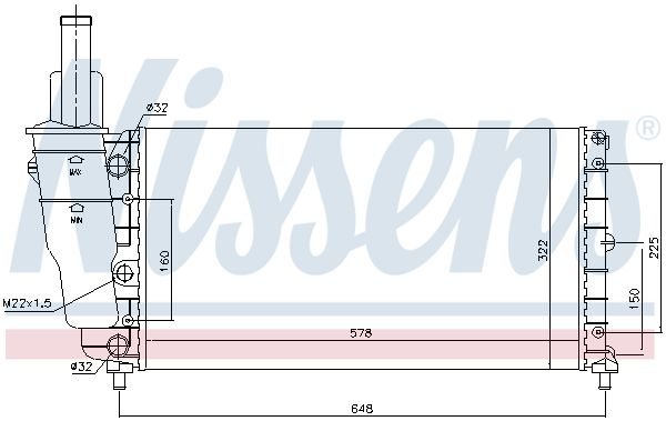 61799 NISSENS Radiatore, Raffreddamento motore 